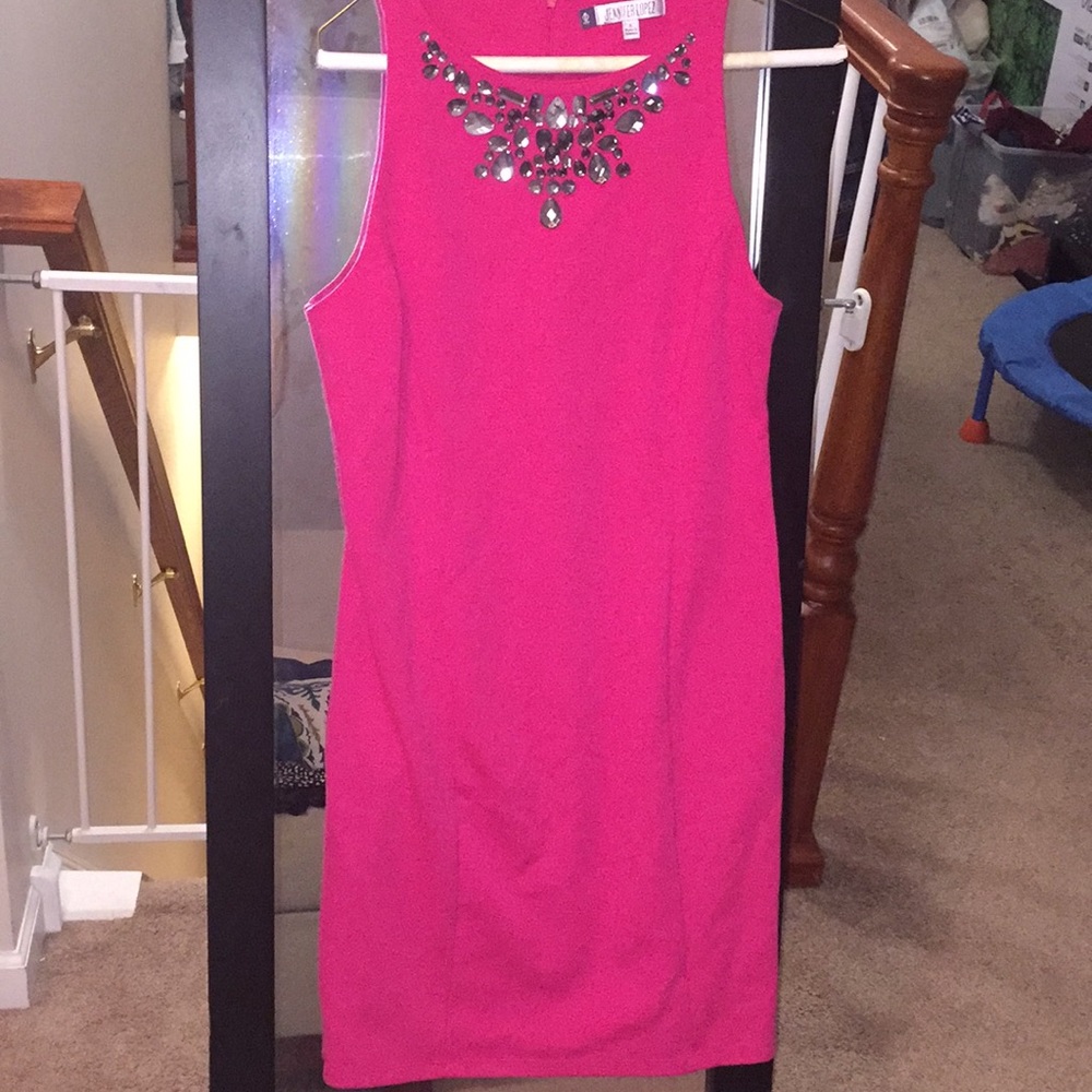 Hot pink J Lo dress